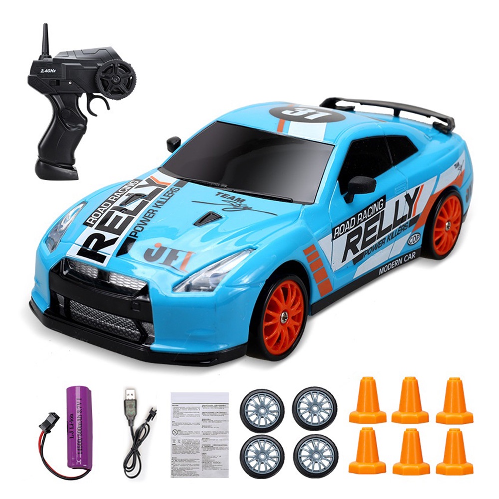 ของเล่นรถ2.4G Drift Racing Car 4WD RC Drift Car Toy Remote Control GTR