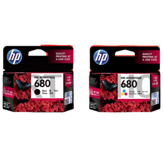 ตลับหมึก HP Ink 680 Back , 680 Tri-Cor Ink Cartridge ของแท้ 100% HP 2135 2675 2676 2677 3775 3776 3777 Earth Shop