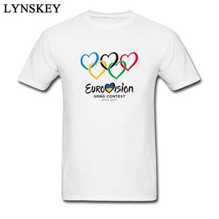 GILDAN 【Chic Tops】เสื้อยืดคอกลม ผ้าฝ้ายแท้ 100% พิมพ์ลายโลโก้ Eurovision Sportin Game สไตล์เรโทร สําหรับผู้ชายS-5XL