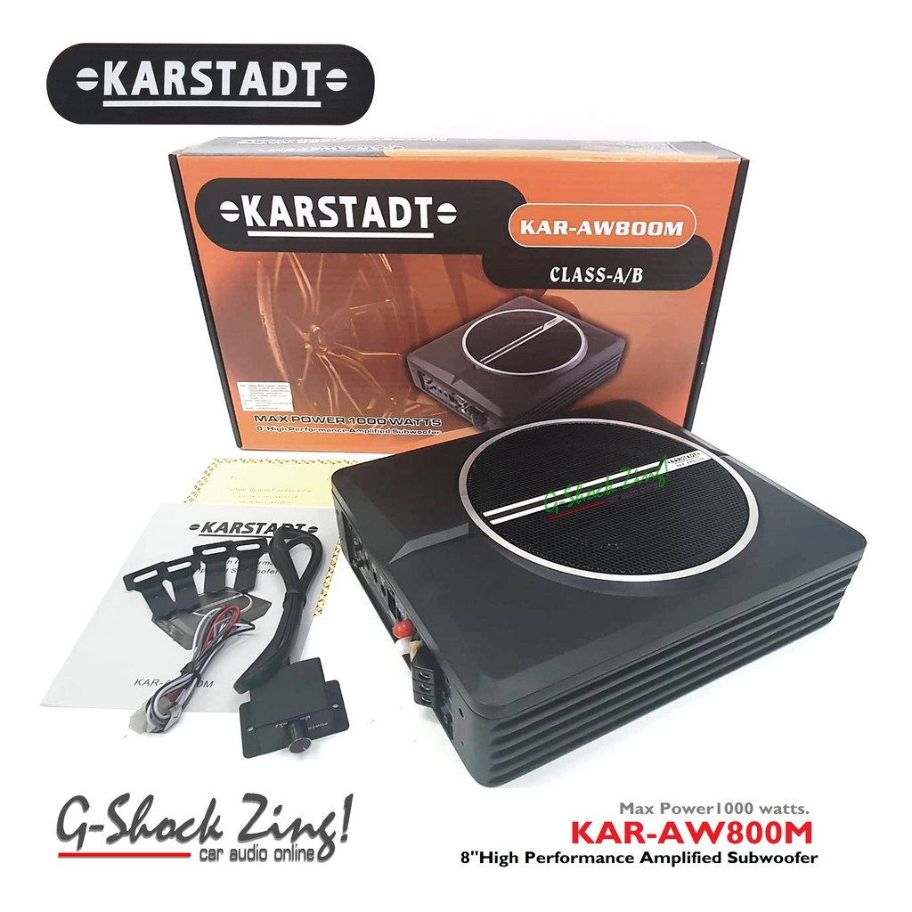 KARSTADT รุ่น KAR-AW800M Subwoofer Bass Boxเครื่องเสียงรถยนต์/ซับวูฟเฟอร์/ซับบ๊อค 8นิ้ว  (class-a/b)