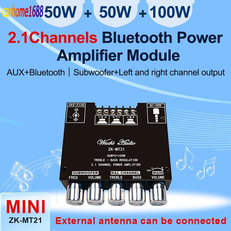ส่งจากกรุงเทพ แอมป์ขยายเสียงZK-MT21 2.1ช่องบลูทูธ5.0เครื่องขยายเสียง Board เครื่องขยายเสียงสเตอริโอบอร์ดแอมป์เบส