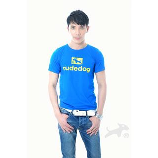 rudedog เสื้อคอกลม ชาย รุ่น box15 สีฟ้า