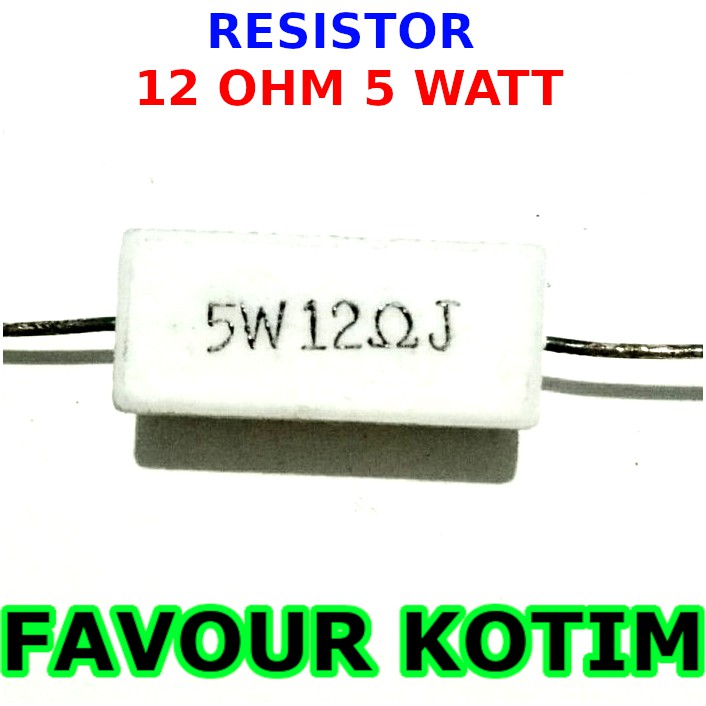 12 OHM 5 วัตต์ 5 PERCENT R 5W FVKOTIM CHALK RESISTOR