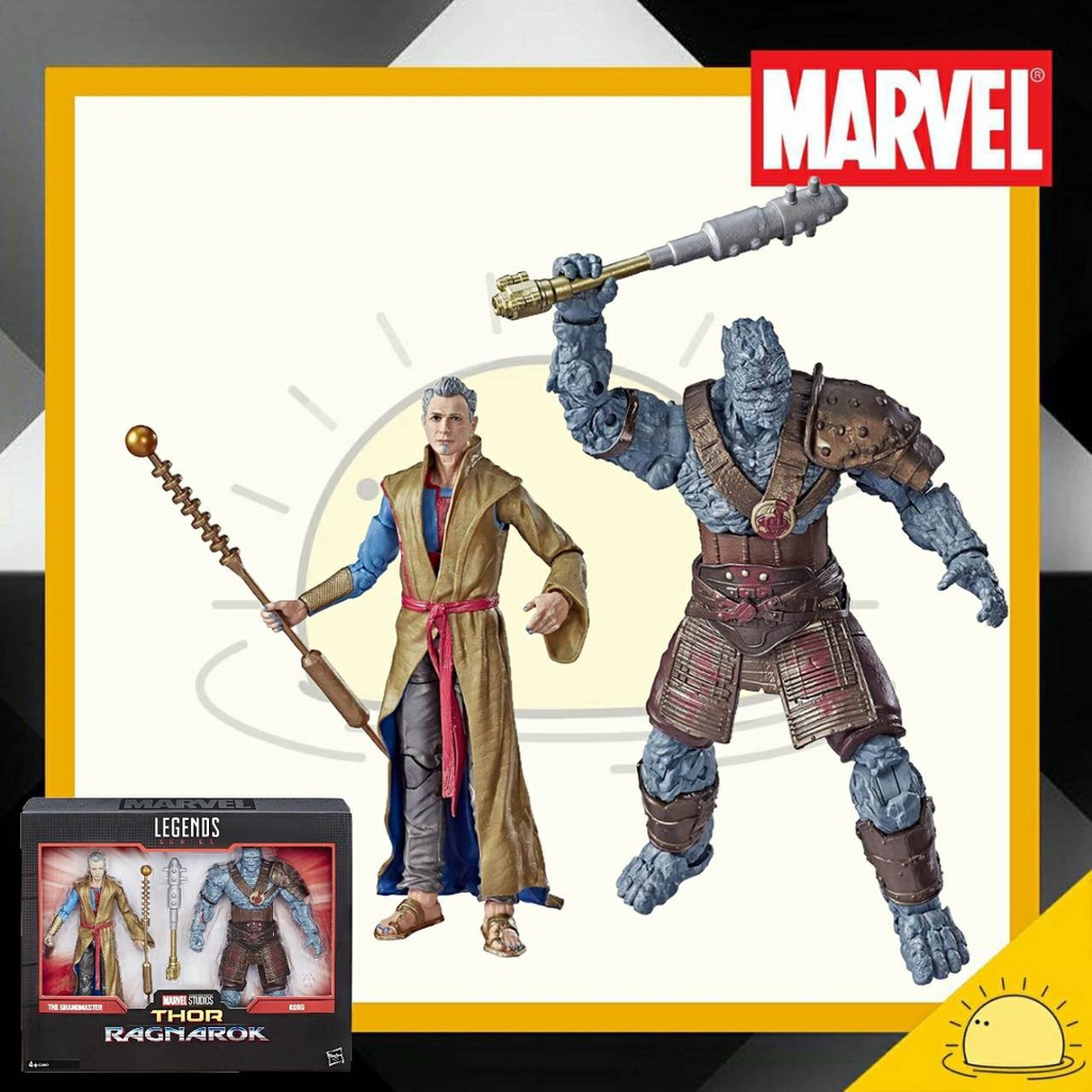 Marvel Legends Series Thor: Ragnarok 6 Inch Grandmaster &amp; Korg Collectible Action Figure 2 Pack