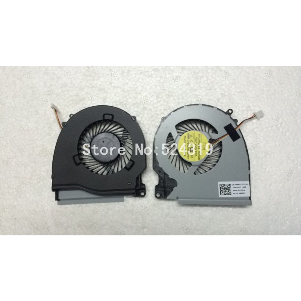 พัดลมแล็ปท็อปใหม่สําหรับ DELL Ins15P-1548 7000 7557 7559 0RJX6N 04X5C cpu-L