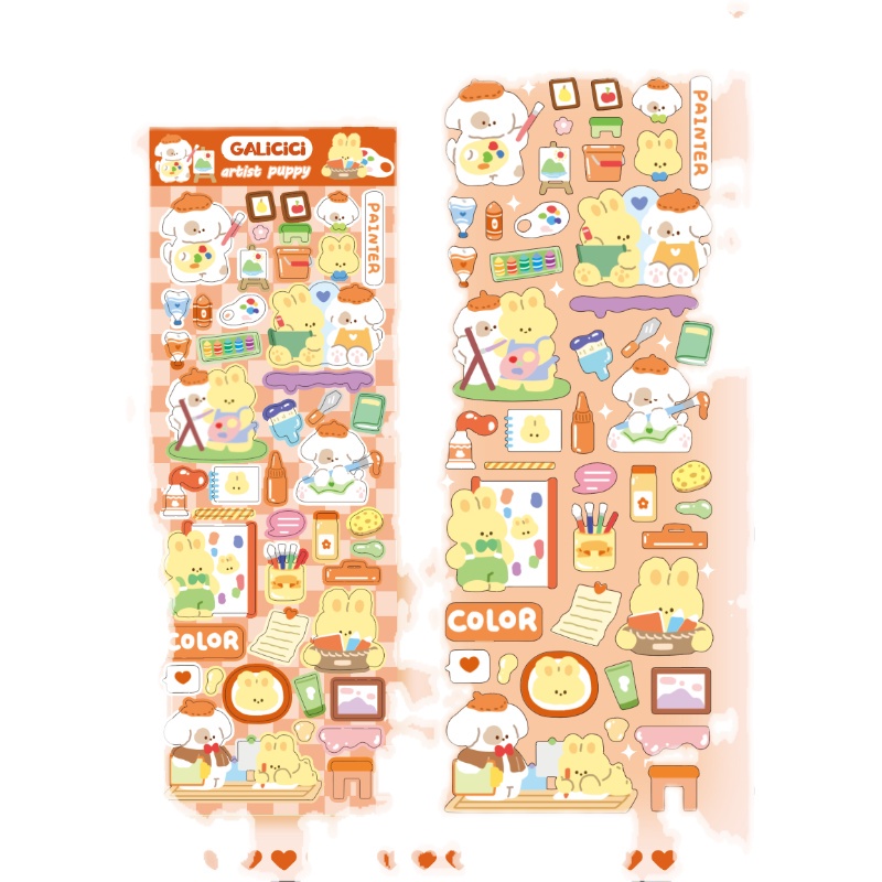 Galicici สติกเกอร์ ลายสัตว์น่ารัก ของแท้ สําหรับตกแต่งการ์ดรูปภาพ DIY