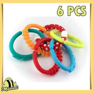 MANINI (6 PCS) ห่วงกัดร้อยแขวนของเล่น mamas&amp; papas  toy