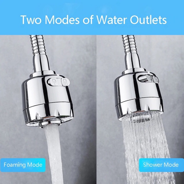 SALE !!ราคาพิเศษ ## Turbo head Stainless steel Faucet Water หัวก็อกเพิ่มแรงดันน้ำพร้อมคอหมุน 360 องศา ##อุปกรณ์ปรับปรุงบ้าน#Hand tools