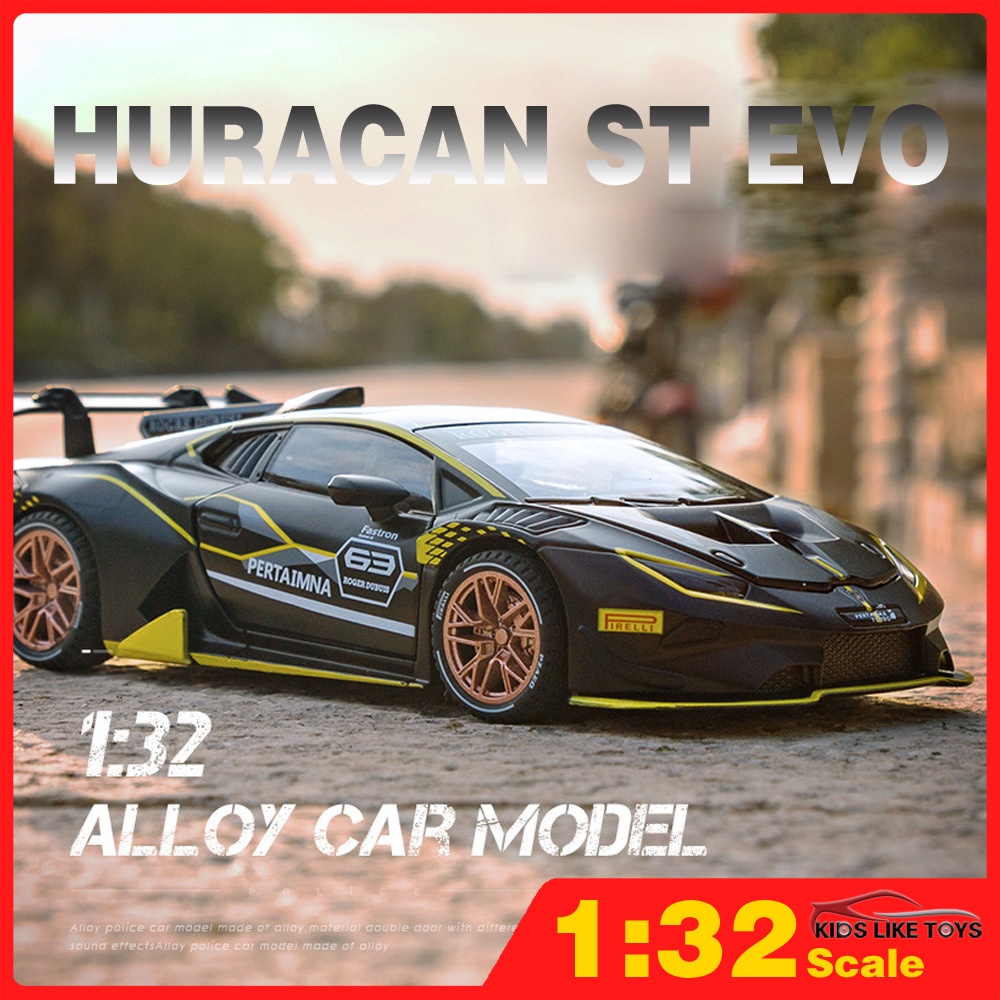 Klt โมเดลรถยนต์ 1:32 Huracan ST EVO Supercar โลหะผสม ของเล่นสําหรับเด็ก