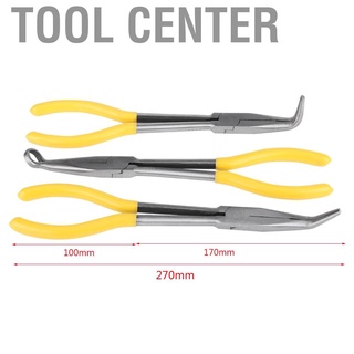 เครื่องมือคีมยาวพิเศษ 45/90 องศา Bent Or O-Shapetip Craft 3 ชิ้น 270 มม.