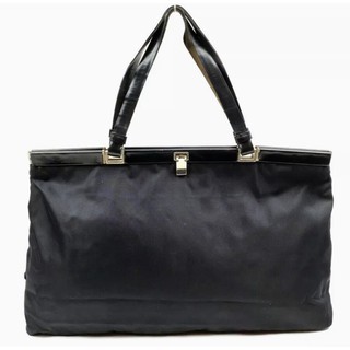 PRADA Handbag Nylon x Leather Black