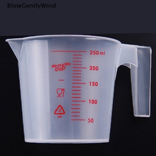 Blowgentlywind ถ้วยตวงพลาสติกใส 250 มล. สําหรับรินน้ํา เทของเหลว ใช้ในบ้าน ห้องครัว