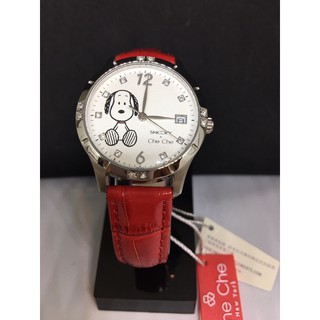 Sale Che Che New York นาฬ กาข อม อหญ ง Snoopy Limited ประด บด วย Swarovski สายหน งลายจรเข ขนาด32mm 1 350