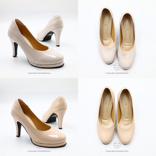 รองเท้าคัทชู รุ่น YA-8800 ส้นสูง 3 นิ้ว ส้นแหลม หนังแก้ว เสร…