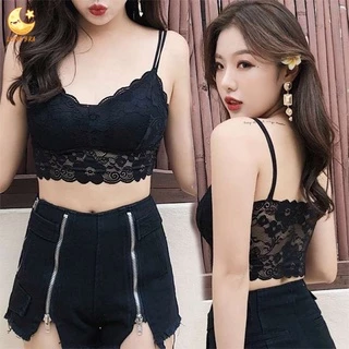 LunaBra บราลูกไม้ 2 สาย ผ้านิ่ม สายเดี่ยว ลายลูกไม้ 32-38 บรา เสื้อใน เซ็กซี่ ชุดชั้นในผู้หญิง ถอดฟองน้ำได้ BRA-010