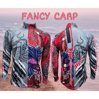 เสื้อตกปลา JK Thailand เสื้อกันยูวี ลาย  FANCY CARP  ป้องกันรังสี UV 80% แห้งเร็ว