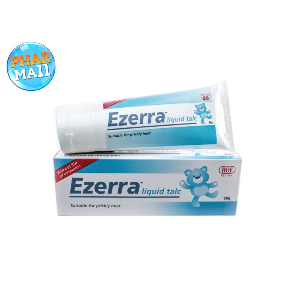 Ezerra Liquid Talc 50g แป้งน้ำ อีเซอร์ร่า แป้งน้ำสูตรสำหรับเด็ก  50 กรัม