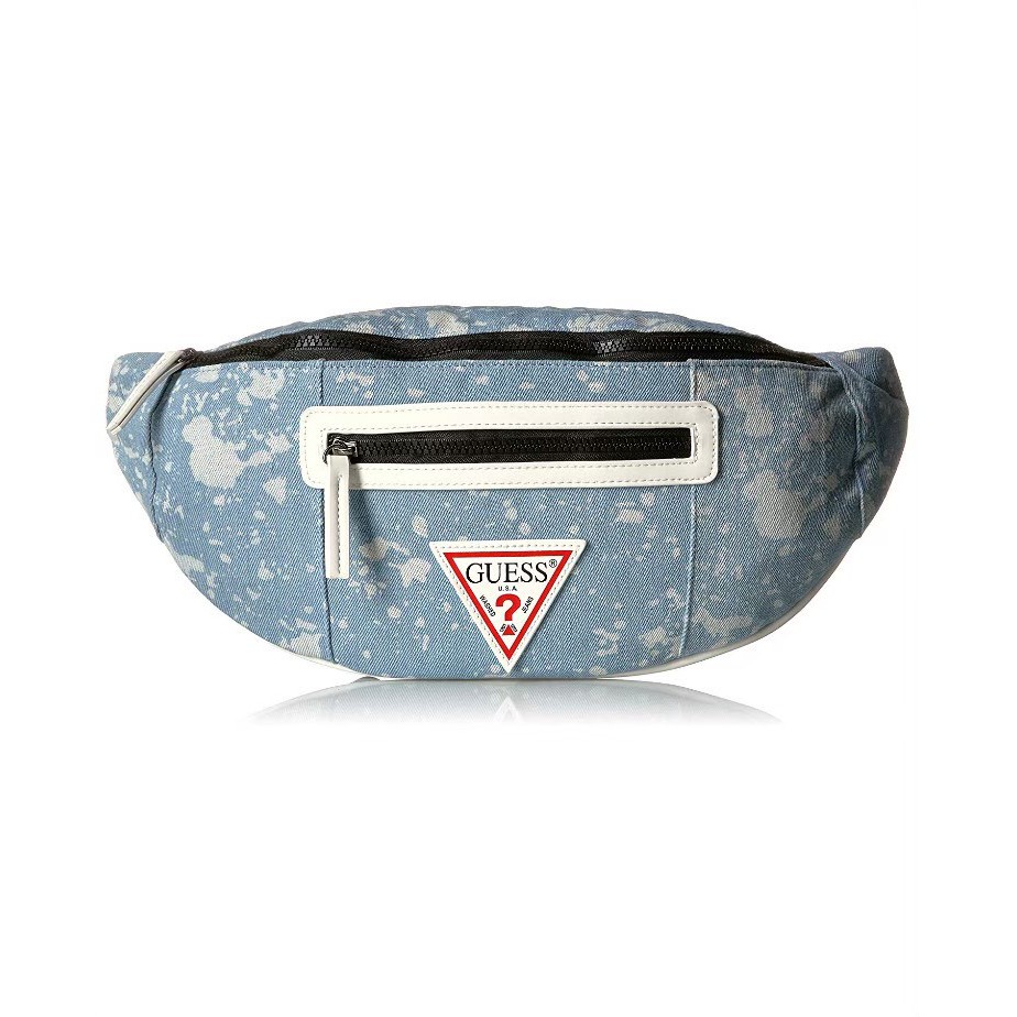 กระเป๋าคาดอก/เอว Guess PCH Denim Waist Bag  สีฟ้าอ่อน