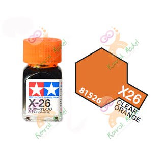 สีสูตรน้ำมัน Tamiya Enamel X26 Clear Orange 10ml