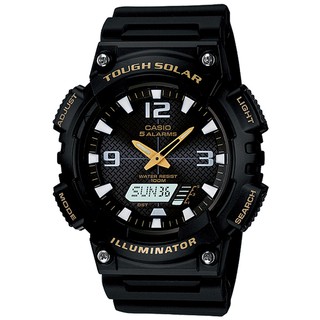 Casio นาฬิกาข้อมือผู้ชาย สายเรซิ่น รุ่น AQ-S810W-1BVDF-สีดำ