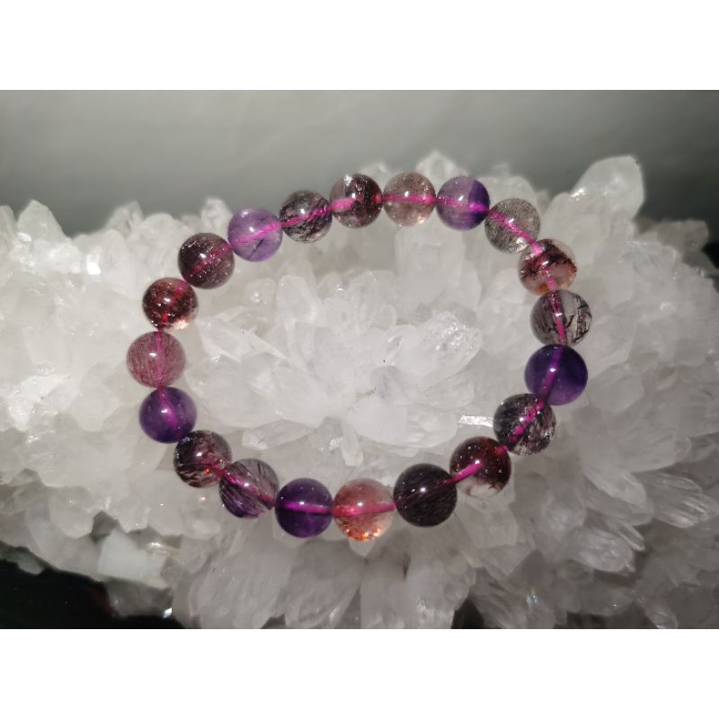 Super 7 Super Premium 15A Super Seven Crystal Bracelet~9mm