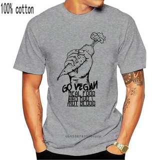 แขนสั้นcrew neckเสื้อยืด พิมพ์ลาย  Vegetarisch Vegan Real Food Heeft Mod Niet Bloed สําหรับผู้ชาย 2018 2021S-XXXXL