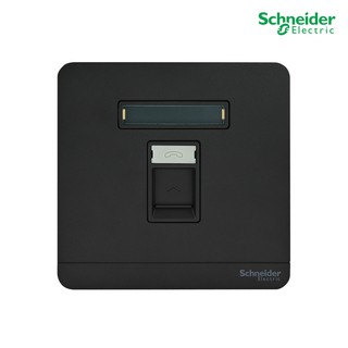 Schneider Electric เต้ารับโทรศัพท์ มีม่านนิรภัย, Telephone Socker, 8.6x8.6x1 cm.รุ่น AvatarOn E - E8331RJS4_DG