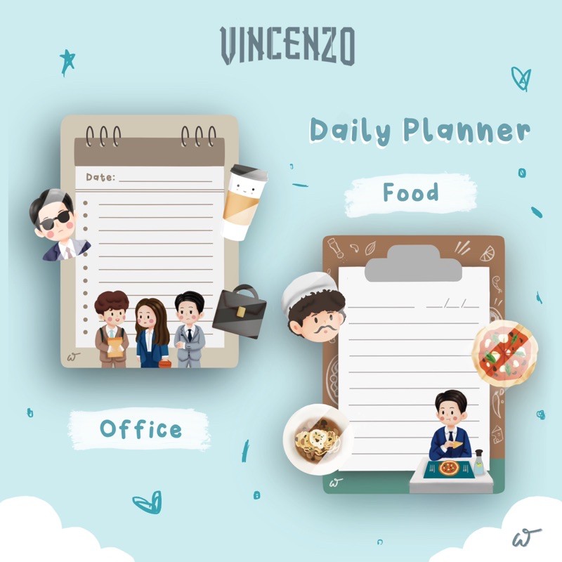 Vincenzo KDRAMA DAILY PLANNER SET เพลง vincenzo joongki