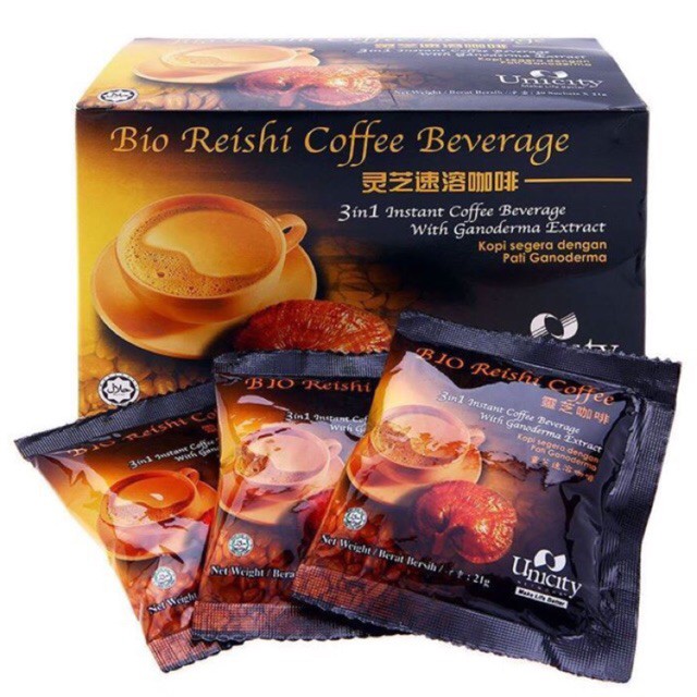 Unicity Bio Reishi Coffee กาแฟ เห็ดหลินจือ ยูนิซิตี้1กล่อง20ซอง