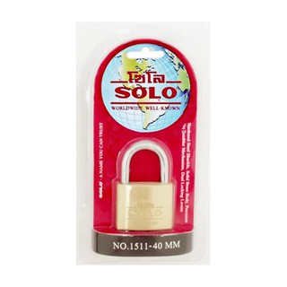 กุญแจสปริง SOLO 1511-40 40 มม.SOLO 40MM 1511-40 PB PADLOCK SINGLE