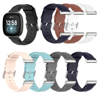 สายนาฬิกาข้อมือ สายหนังวัวแท้ อุปกรณ์เสริม สําหรับสมาร์ทวอทช์ fitbit versa 3 fitbit sense versa3