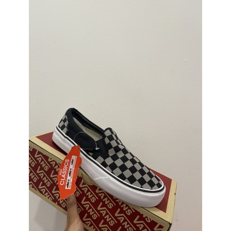 🛒😈 สินค้าพร้อมส่ง รองเท้าผ้าใบ(ตารางขาวดำ/ขอบขาว)🛍 sz.36-45 สินค้าพร้อม