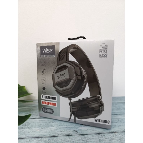 หูฟัง STEREO HIFI HEADPHONE WISE LS-802  หูฟังแบบครอบหู ของใหม่ มือหนึ่งพร้อมส่ง