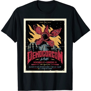เสื้อยืดโอเวอร์ไซส์เสื้อยืด พิมพ์ลายโปสเตอร์ Stranger Things Day Demogoron Live November 6th สําหรับผู้ชายS-3XL