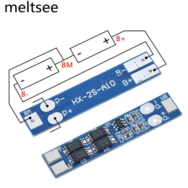 2S 7.4V 8A Li-ion 18650 Charger Protection Board 8.4V Overcurrent Overcharge / Overdischarge Protection