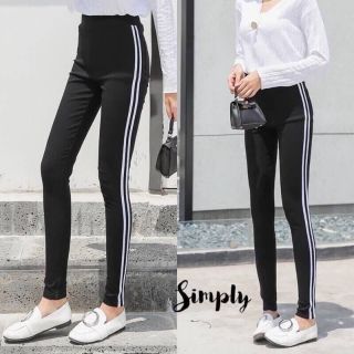 กางเกงวอร์ม แถบข้างคู่ แนว Sport ผ้ายืดเนื้อดีมว๊ากกกกก ผ้าไม่บางนะคะ งานสวย