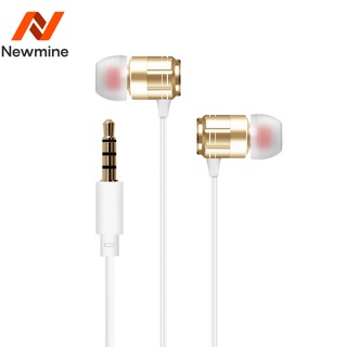 Newman JK12 ชุดหูฟังแบบมีสายคุณภาพเสียงสูงเหมาะสำหรับ Apple vivo ข้าวฟ่าง OPPO โทรศัพท์ Android รูกลมในหูซูเปอร์เบสเพลง K แห่งชาติทุ่มเทเพื่อกินไก่กับข้าวสาลี