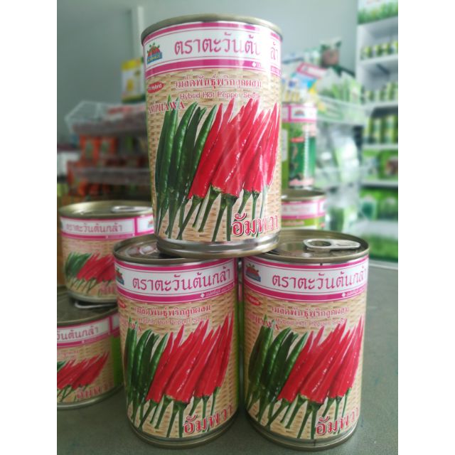 พริกขี้หนู อัมพวา 50กรัม ตราตะวันต้นกล้า