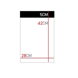 ซองไปรษณีย์พลาสติก 28x42 +5cm แพ็ค 100ใบ