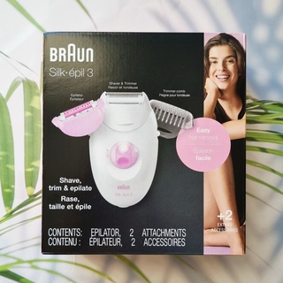 เครื่องกำจัดขน สำหรับผู้หญิง Epilator Silk-epil 3 Hair Removal for Women, Shaver &amp; Trimmer Model 5320 (Braun®) SE 3-270