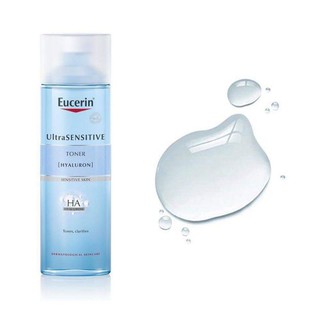 Eucerin UltraSENSITIVE (Hyaluron) Toner 200 ml. - โทนเนอร์เอสเซ้นส์ผสานไฮยาลูรอน เติมความชุ่มชื่นผิว สำหรับผิวแพ้ง่าย