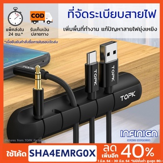 ที่จัดระเบียบสายไฟ แก้ปัญหาสายไฟยุ่งเหยิง (Cable Organizer) เพิ่มพื้นที่โต๊ะทำงาน จัดระเบียบ สายชาร์จ สาย USB