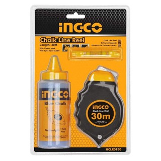 NGCO ( HCLR0130 ) ปักเต้าตีเส้น 30m พร้อมผงชอล์ก แนวเส้นชอล์กยาว 30 เมตร พร้อมผงชอล์ก 1 ขวด ลูกน้ำ 1 อัน