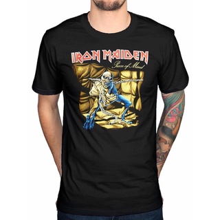 เสื้อยืด พิมพ์ลาย Iron Maiden Piece of Mind Steve Harris สําหรับผู้ชาย