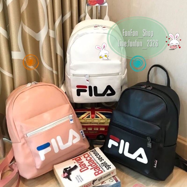 💕 FILA CLASSIC Backpack Sack กระเป๋าเป้สะพายขนาดกลาง