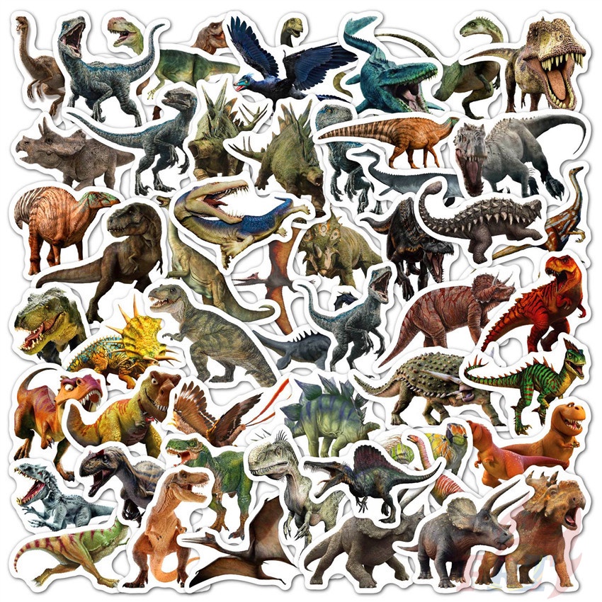 50Pcs/Set ❉ Dinosaur Series 01 Kids Educational Rewards Stickers ❉ DIY Fashion Mixed Luggage Laptop Skateboard Doodle Decals Stickers