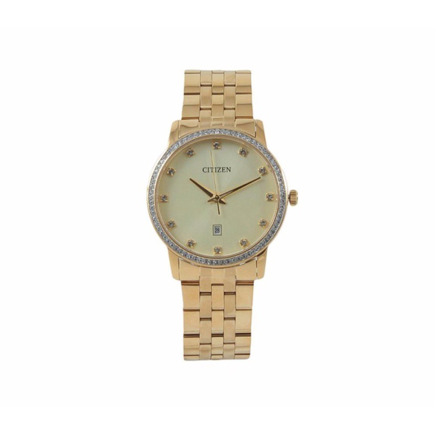 Citizen นาฬิกาชาย BI5033-53P Quartz Gold Dial Stainless Steel