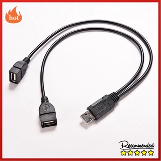 usb 2 . 0 a male to 2 dual usb female hub อะแดปเตอร์แยกสายเคเบิ้ลตะกั่ว