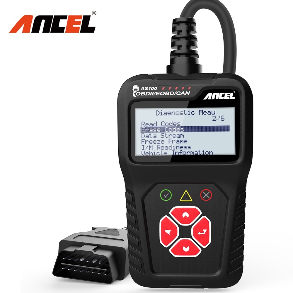 Ancel AS100 OBD2 เครื่องมือวินิจฉัยรถยนต์เครื่องสแกนเนอร์รถยนต์