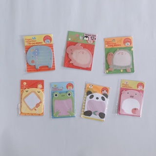 กระดาษโน้ตกาวในตัว ลายการ์ตูน โพสอิท ลายสัตว์น่ารัก Animal Sticky notes TimeMemo To do Memo